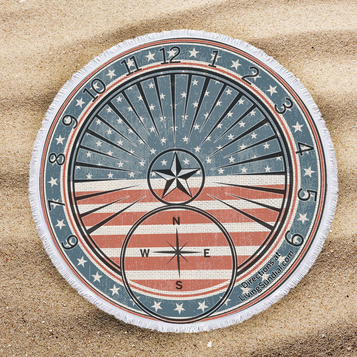 Round Beach Towel - America