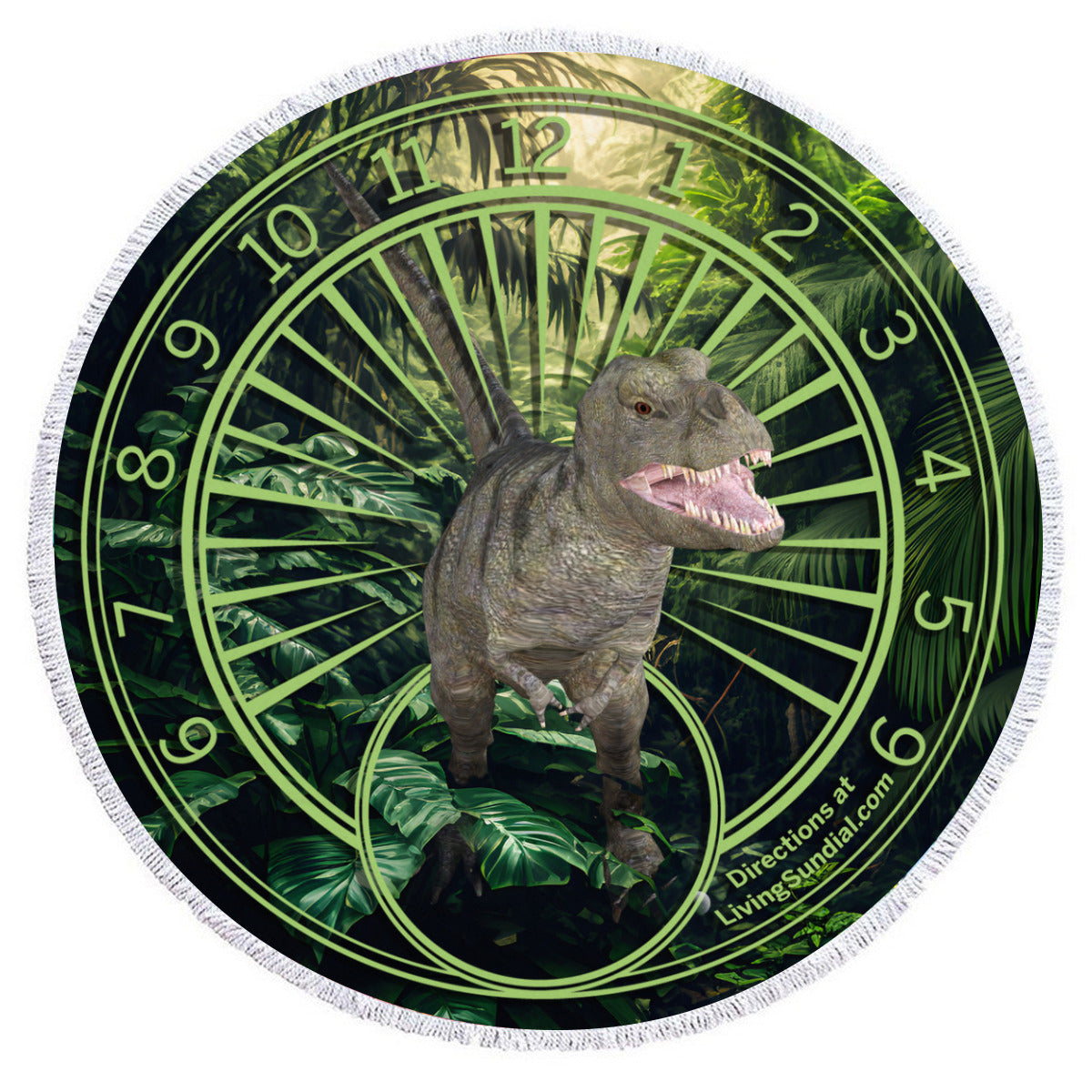 Round Beach Towel - Dinosaur