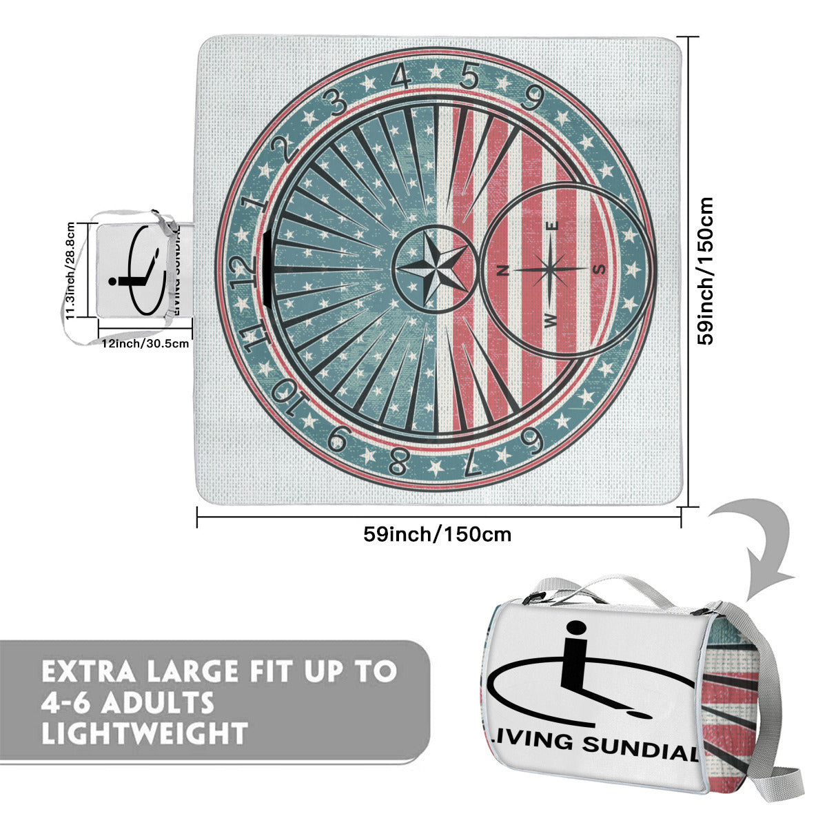 Square Picnic Mat - America