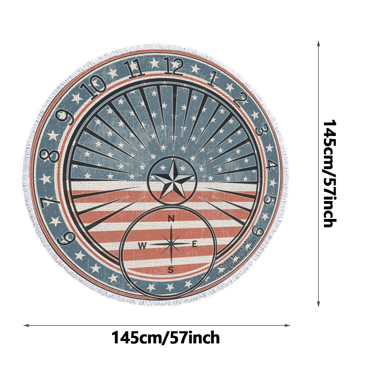 Round Beach Towel - America