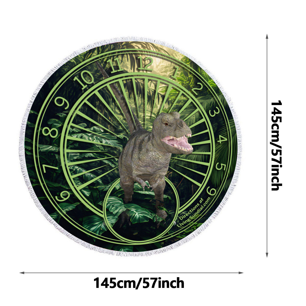 Round Beach Towel - Dinosaur