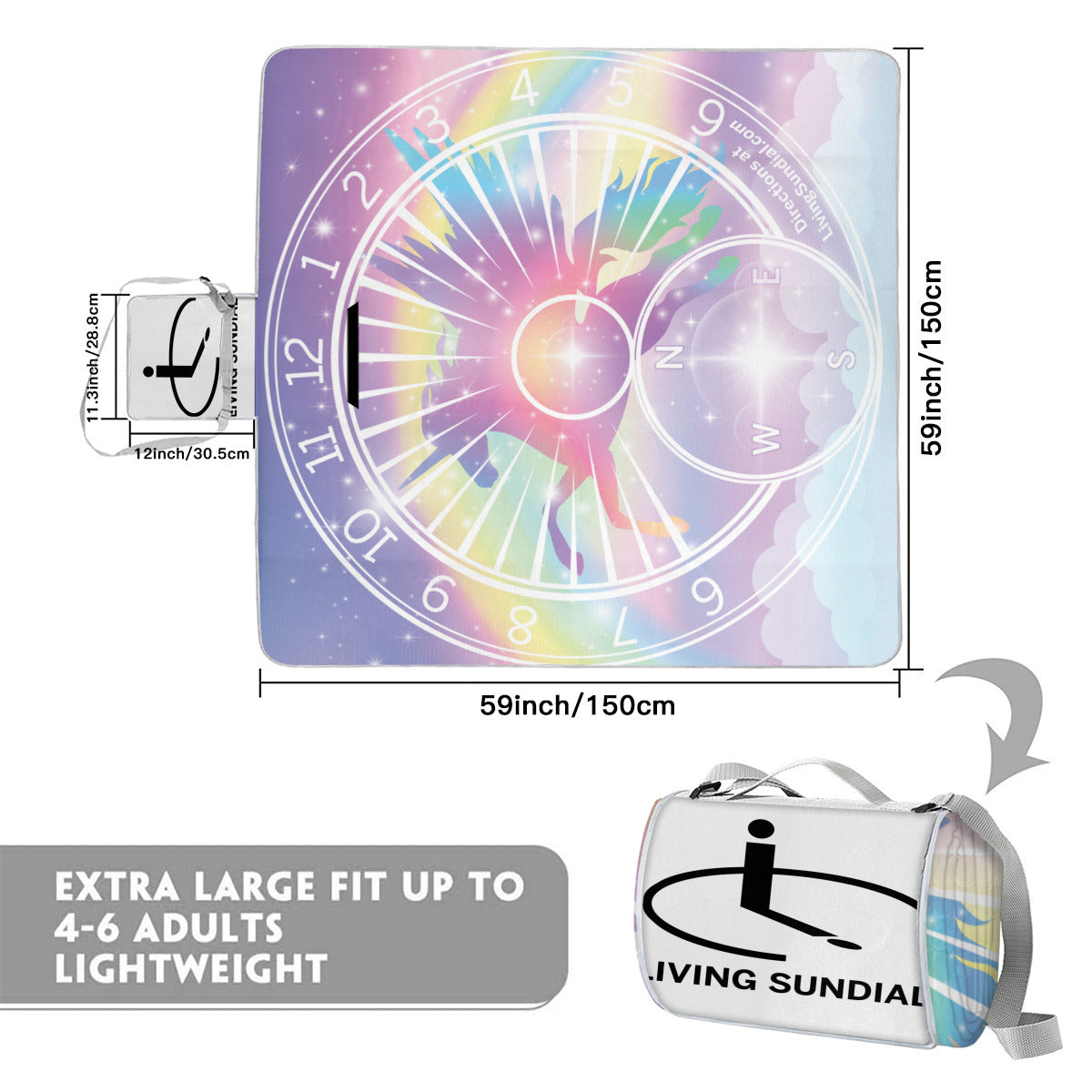 Square Picnic Mat - Unicorn