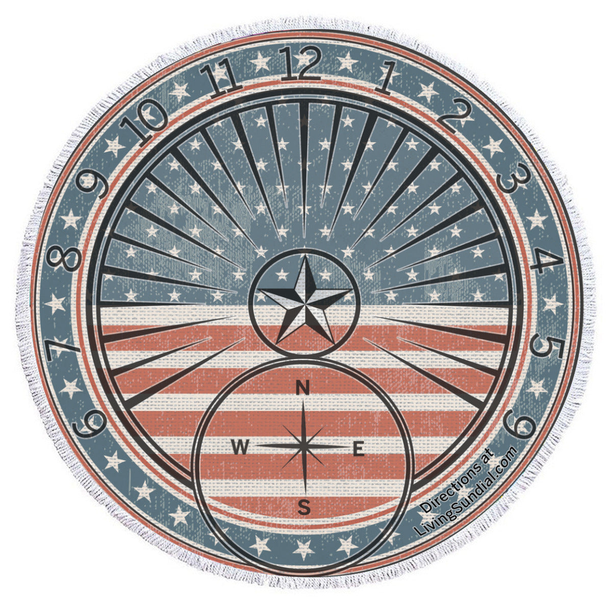 Round Beach Towel - America