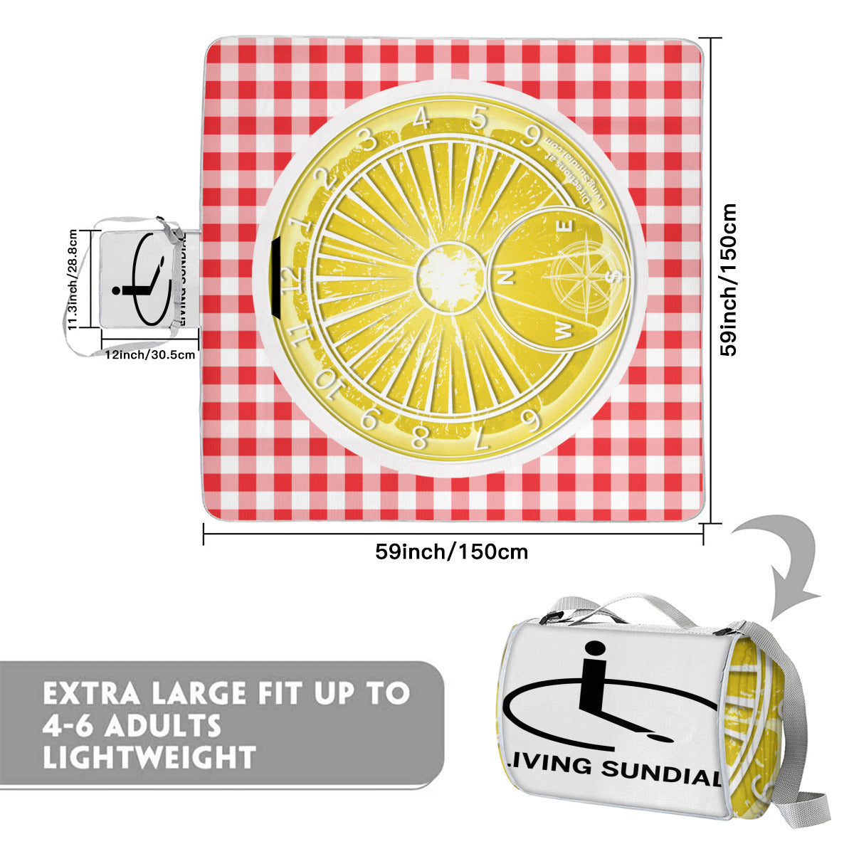 Square Picnic Mat - Lemon