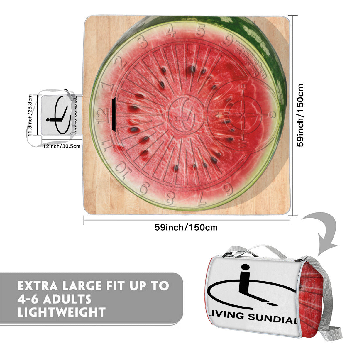 Square Picnic Mat - Watermelon