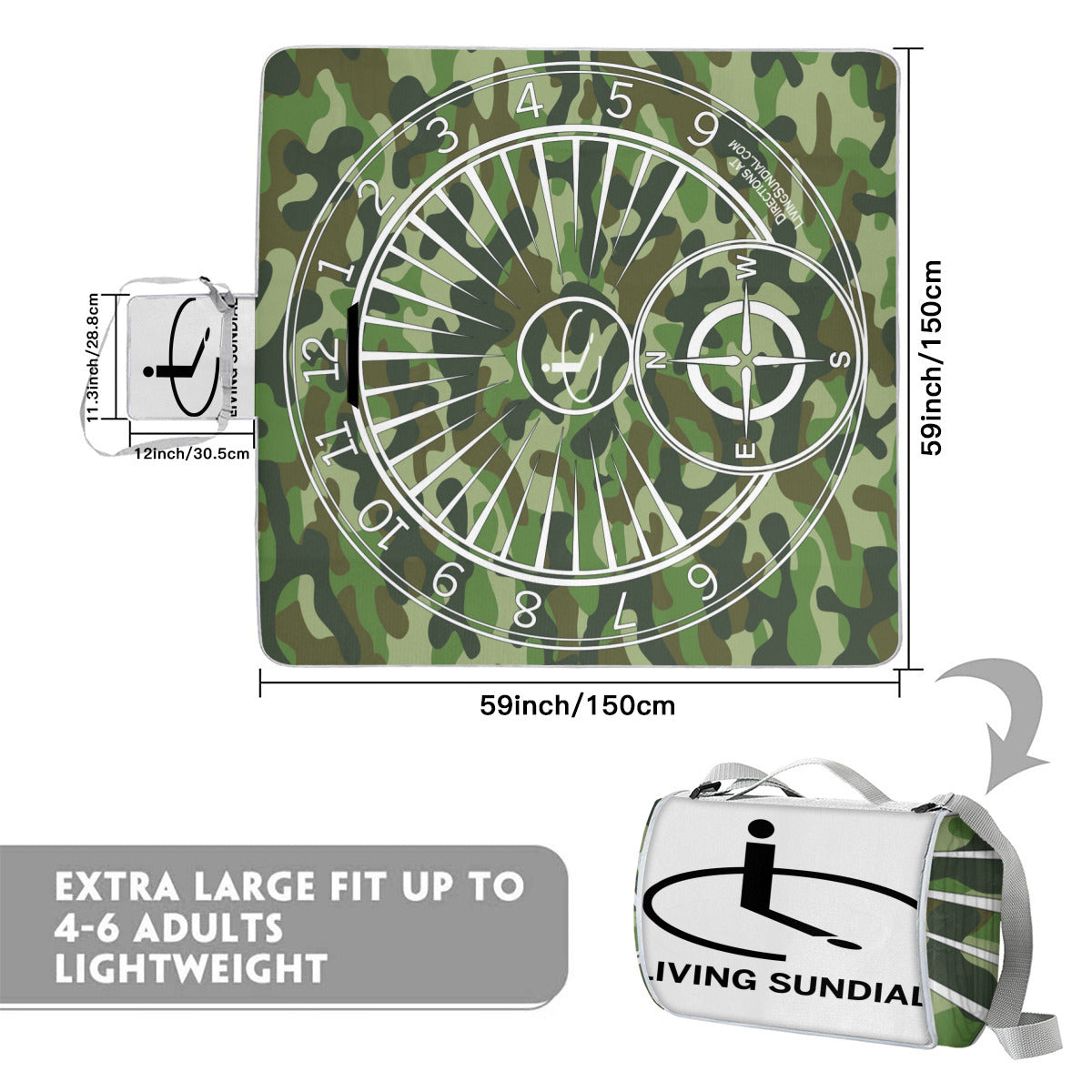 Square Picnic Mat - Camo