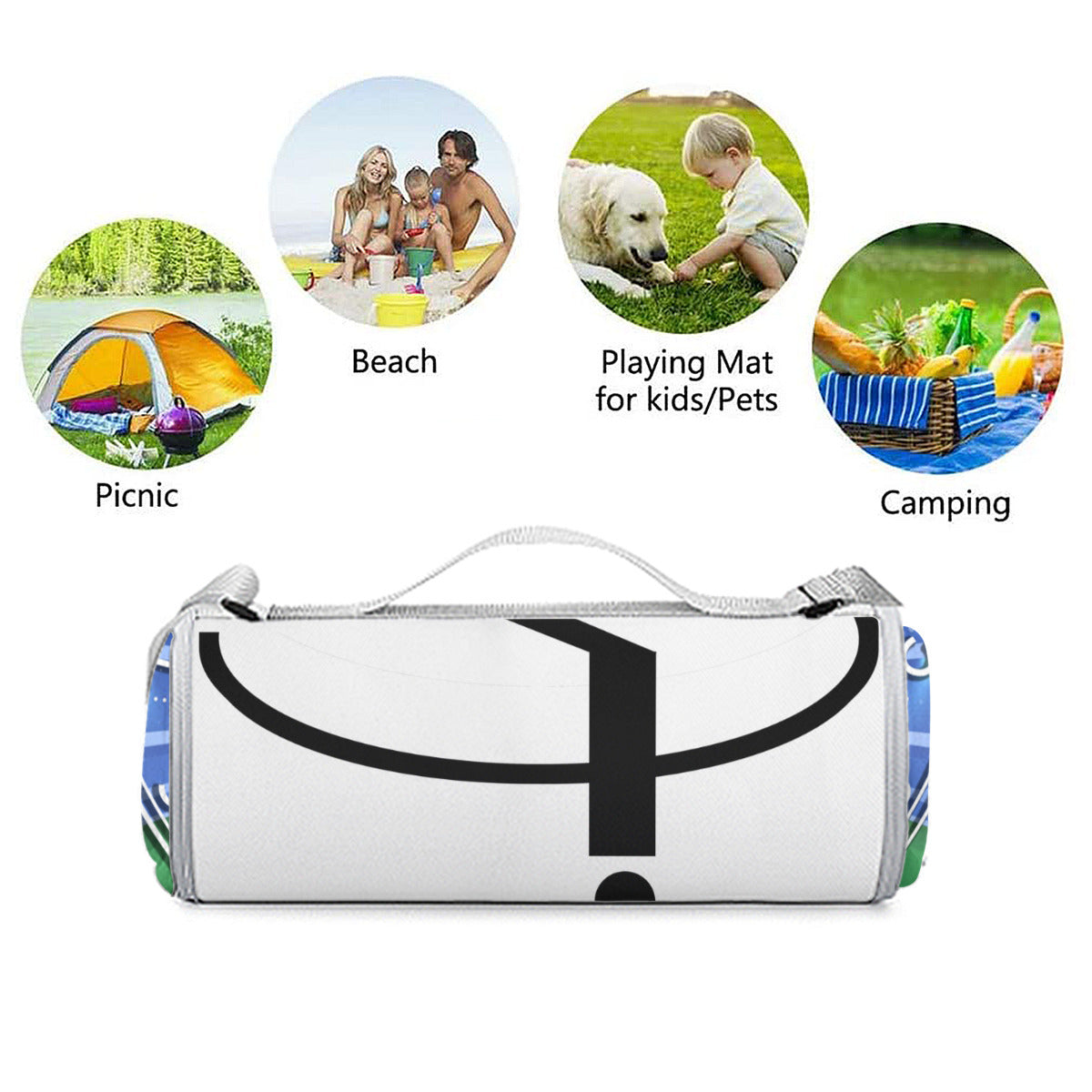 Round Picnic Mat - Soccer