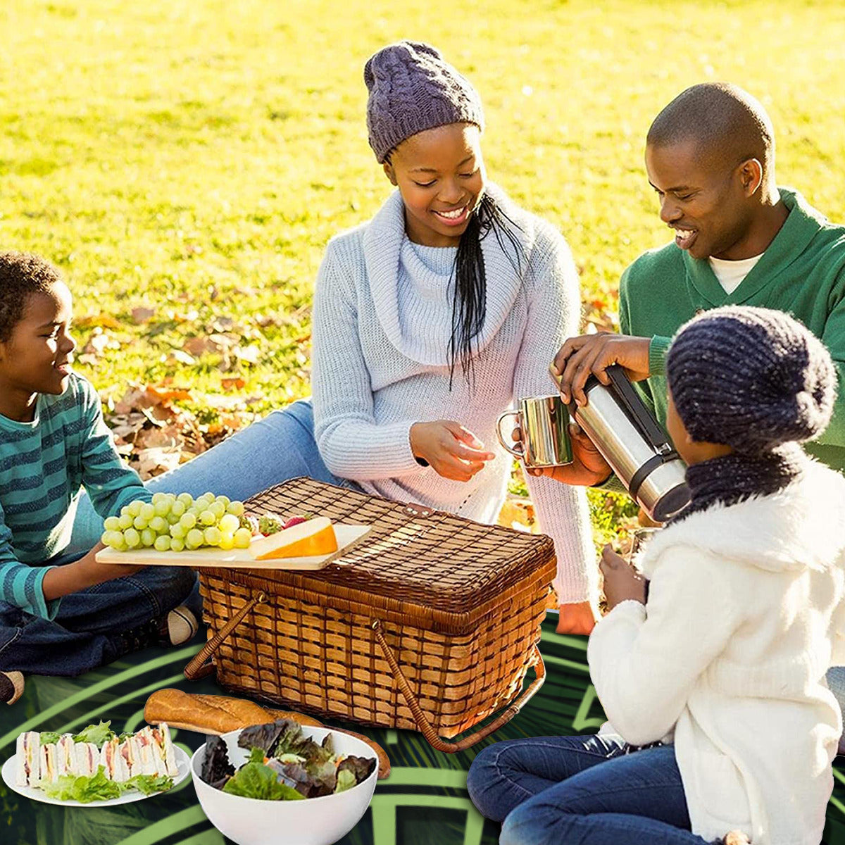Square Picnic Mat - Dinosaur