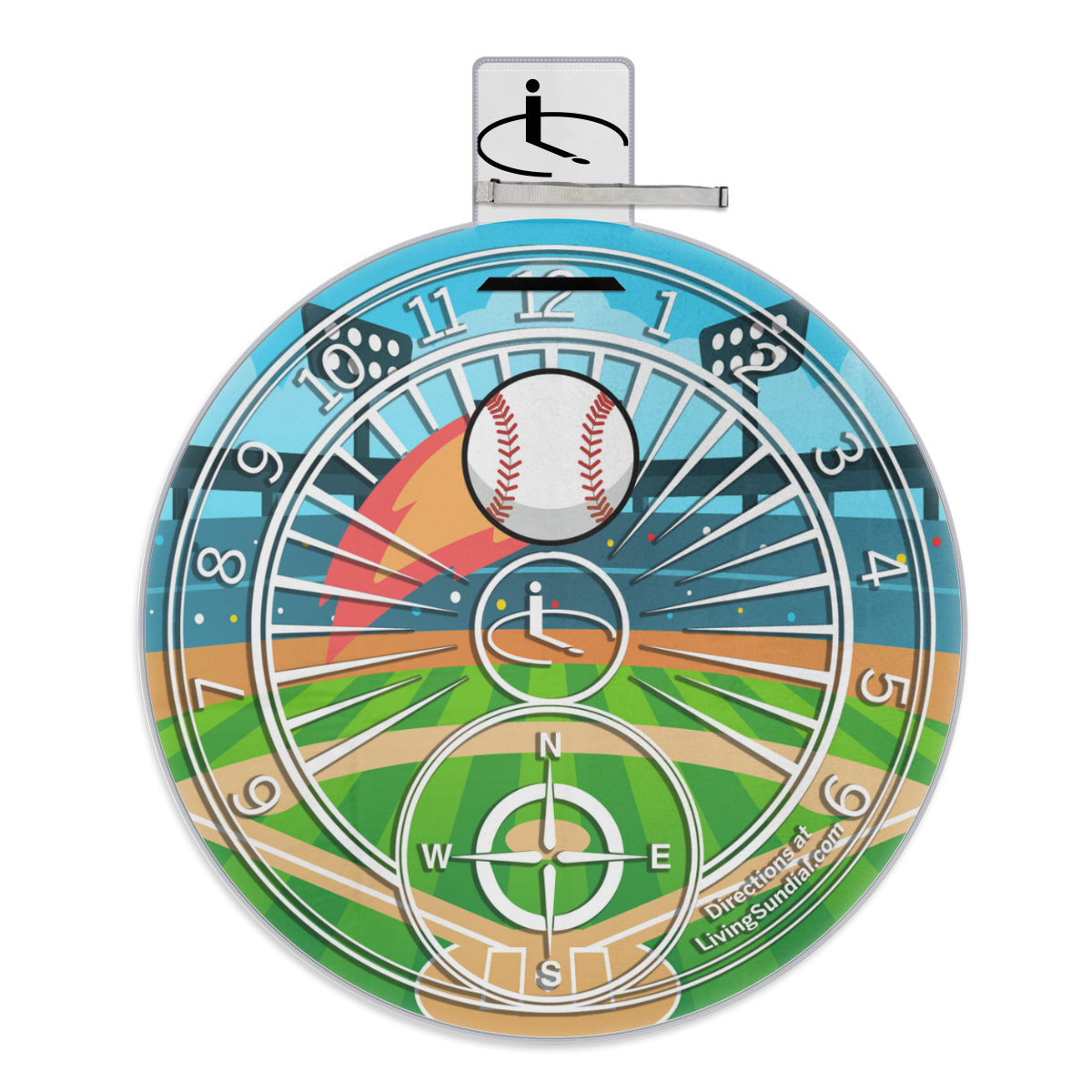 Round Picnic Mat - Baseball