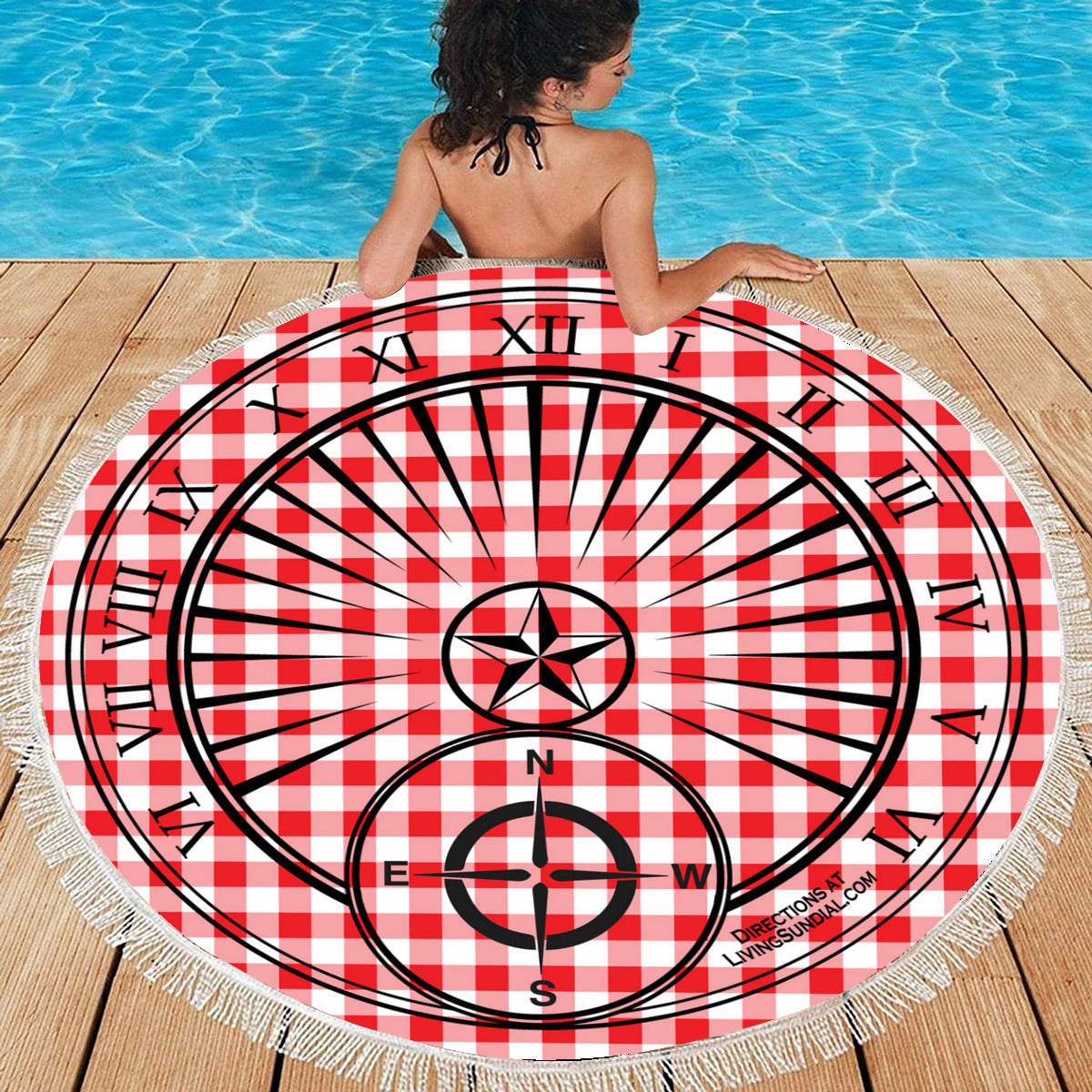 Round Beach Towel - Picnic