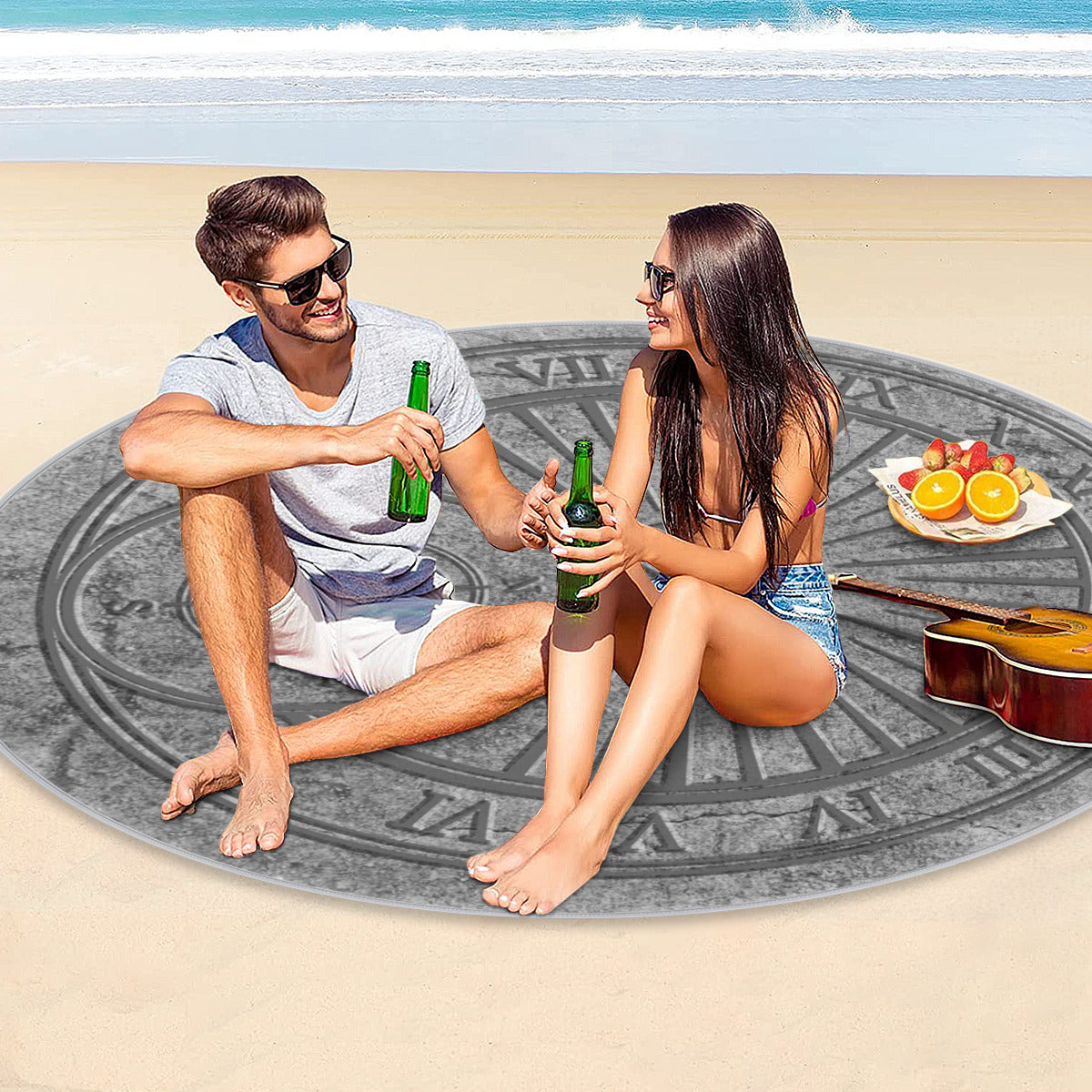 Round Picnic Mat - Granite