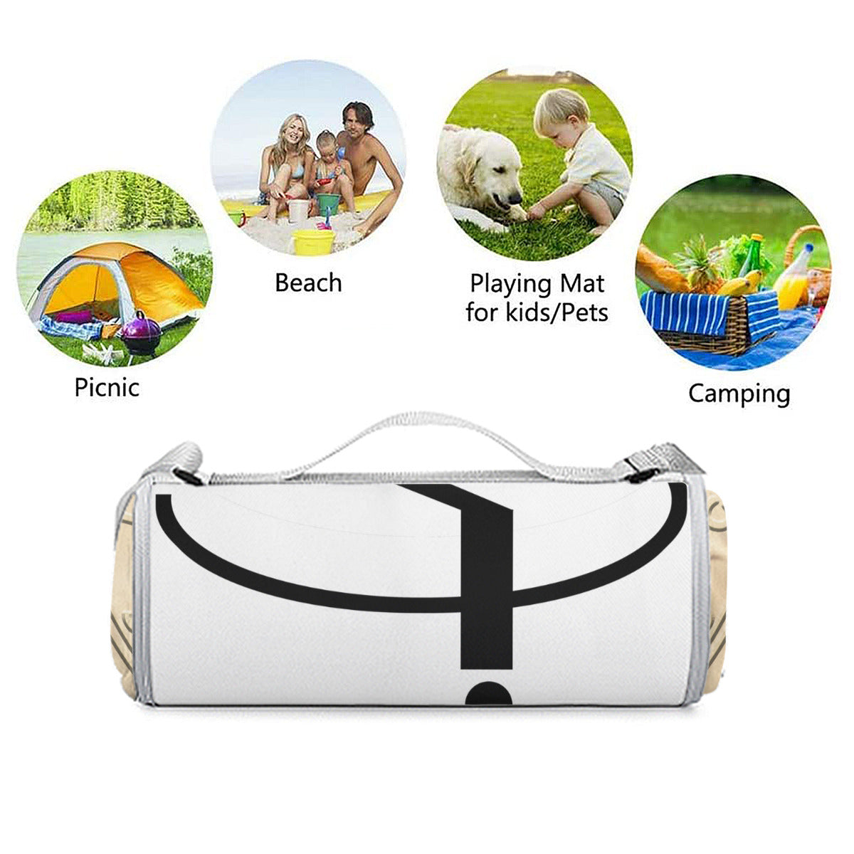 Round Picnic Mat - Beach